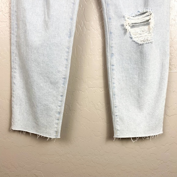 NWT Madewell The Mom Jean High Waist Ripped Distressed Raw Hem Jeans Size 27 - Picture 8 of 12